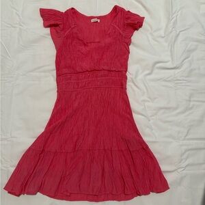 Blu Pepper Pink Ruffled Dress
